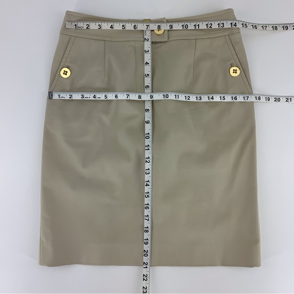 Etcetera Beige Knee Length Pencil Skirt with Pockets, 4 - Picture 15 of 16